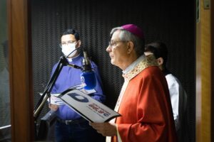 WhatsApp Image 2021 12 03 at 08.56.05 1 - Diocese de Guaxupé Rádio Difusora de Carmo do Rio Claro, que migrou para FM, foi reinaugurada, com a presença de Dom José Lanza Neto