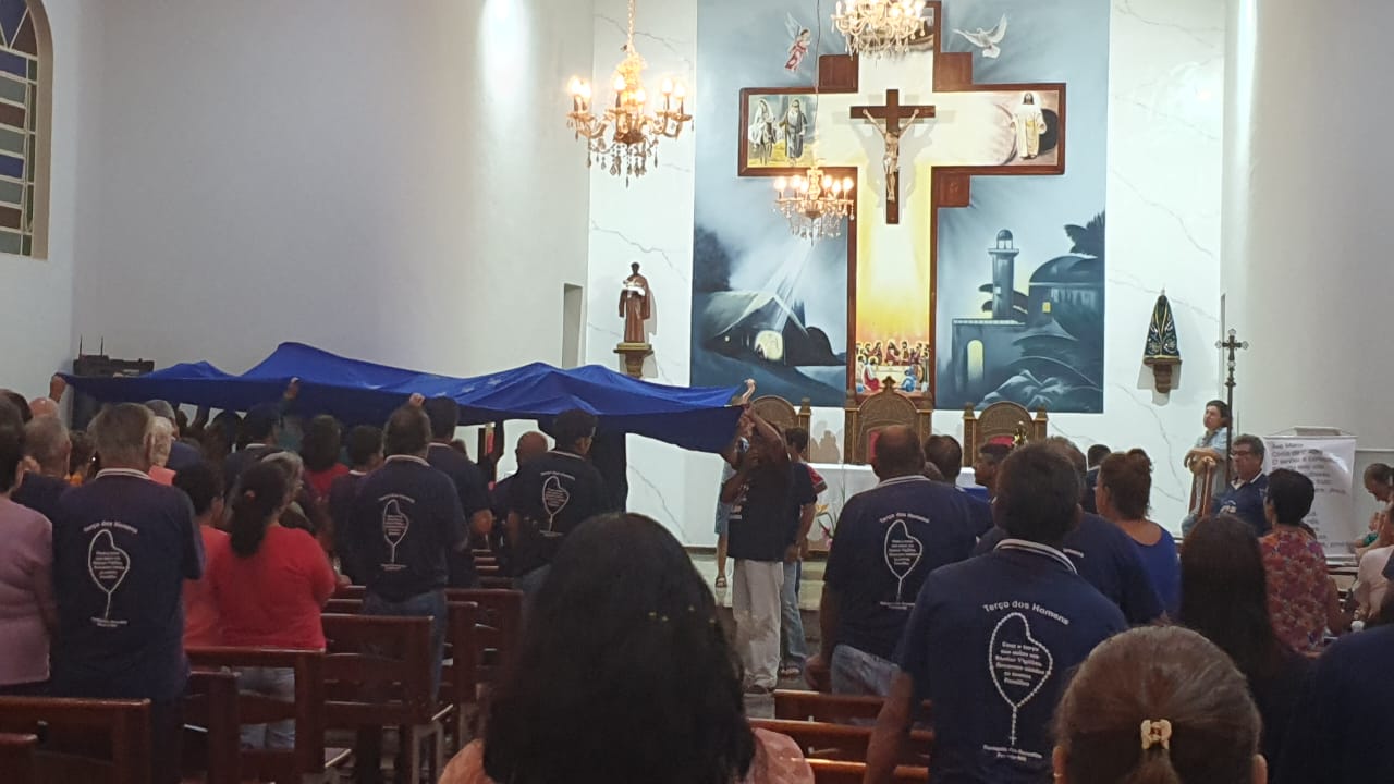 B1 1 - Diocese de Guaxupé Terço dos Homens comemora 9 anos de presença na Paróquia São Benedito, Petúnia.